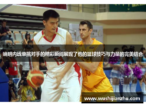 姚明内线单挑对手的精彩瞬间展现了他的篮球技巧与力量的完美结合
